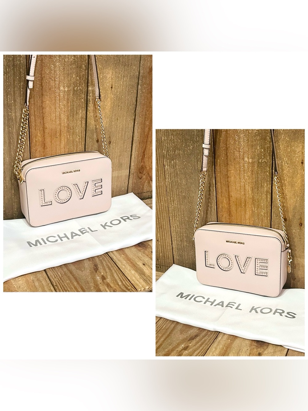 Michael Kors Ginny “Love” Limited Edition Camera Bag & Free Bag Charm & Dust Bag - Picture 5 of 16
